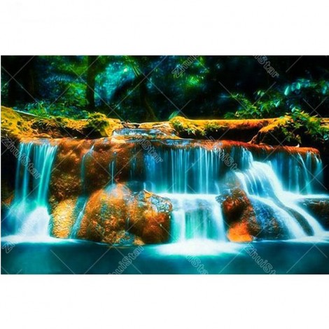 Blue waterfall5D DIY Paint By Diamond Kit