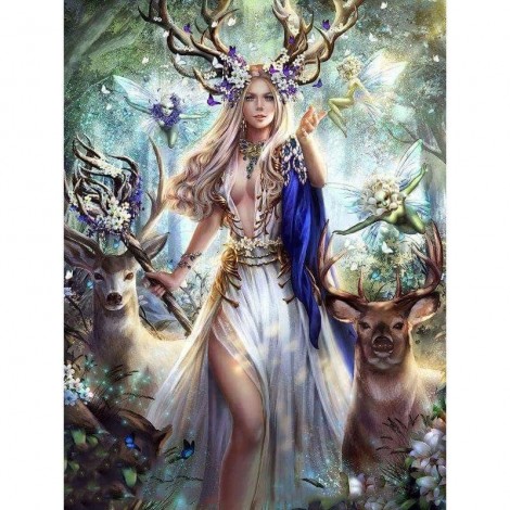 Beauty & The Deer 5D DIY Paint By Diamond Kit
