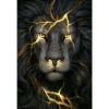 Black Lion 5D DIY Paint By Diamond Kit