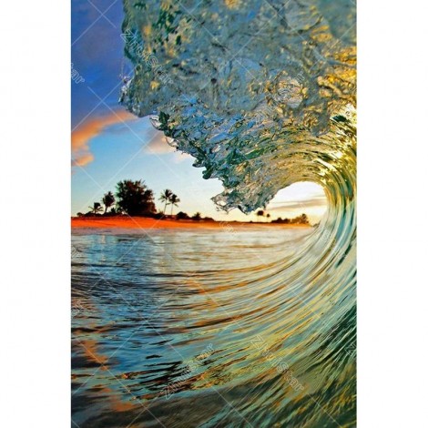 Sea Waves 5D DIY Paint By Diamond Kit