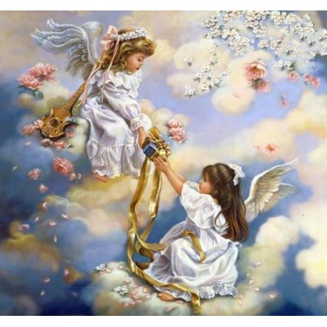 Two Angels 5D DIY Paint By Diamond Kit