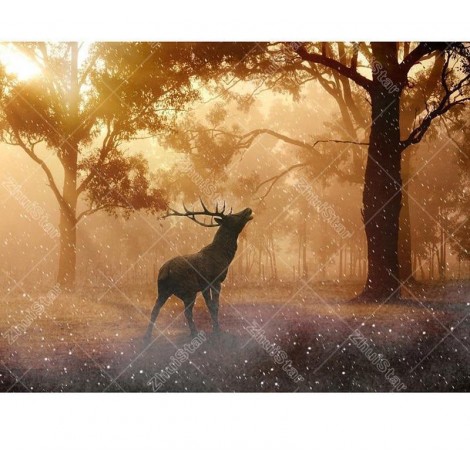 Elk In The Forest 5D DIY Paint By Diamond Kit