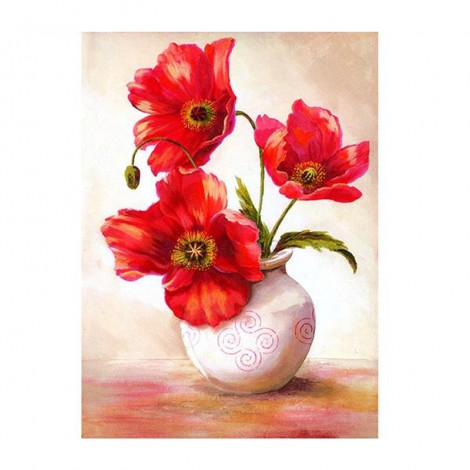 Flowers In A Pot  5D DIY Paint By Diamond Kit