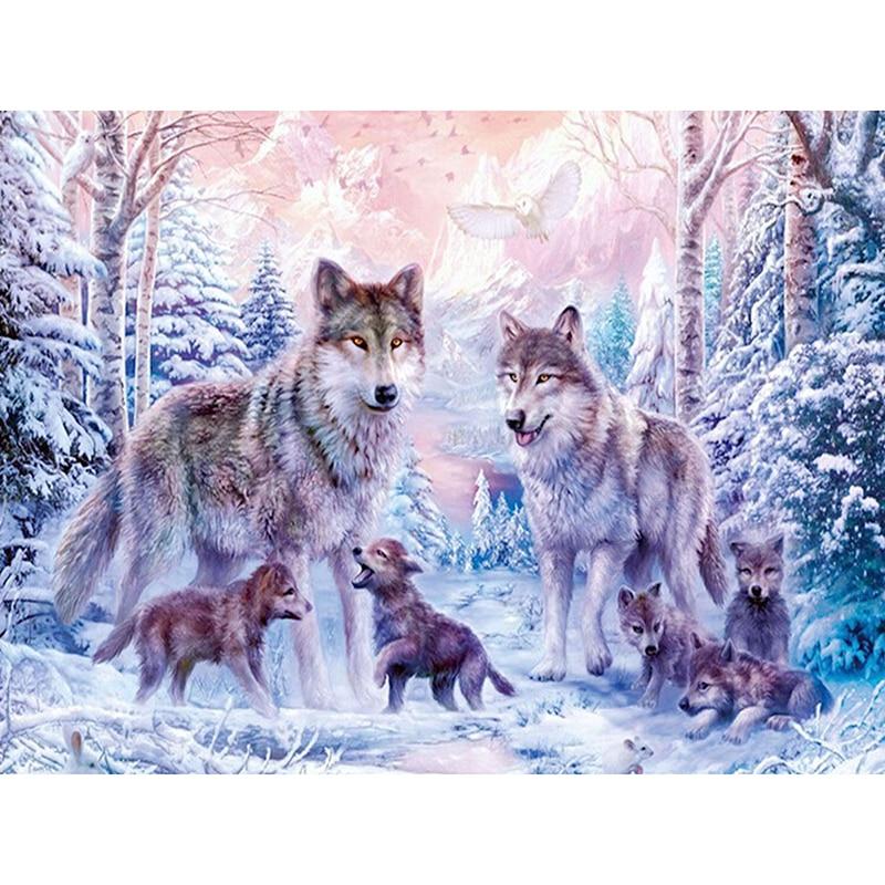 Wolf Family 5D DIY P...
