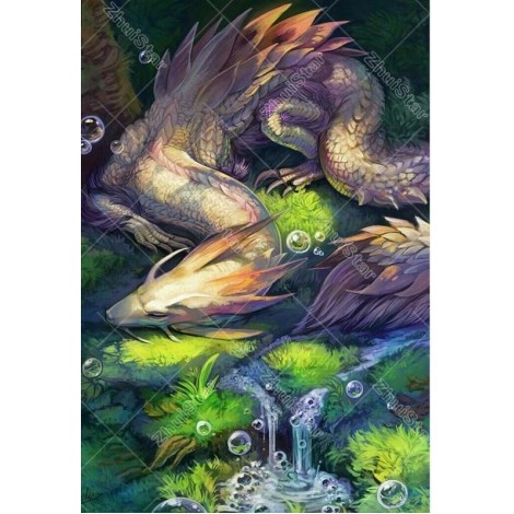 Sleeping Dragon 5D DIY Paint By Diamond Kit