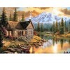 Snow Mountain House 5D DIY Paint By Diamond Kit