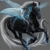 Black Unicorn 5D DIY Paint By Diamond Kit