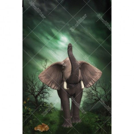 An Amazing Elephant 5D DIY Paint By Diamond Kit