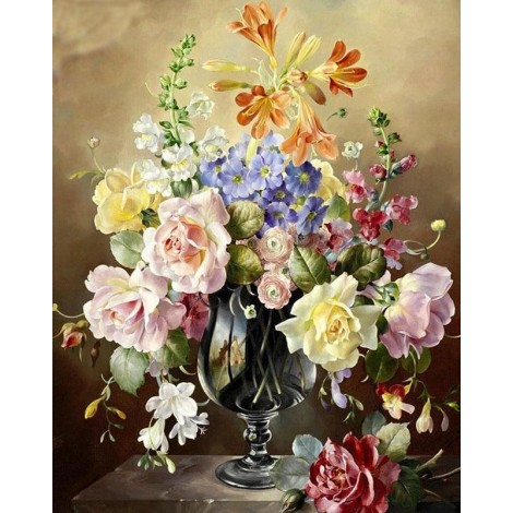 Carnations Flower 5D DIY Paint By Diamond Kit