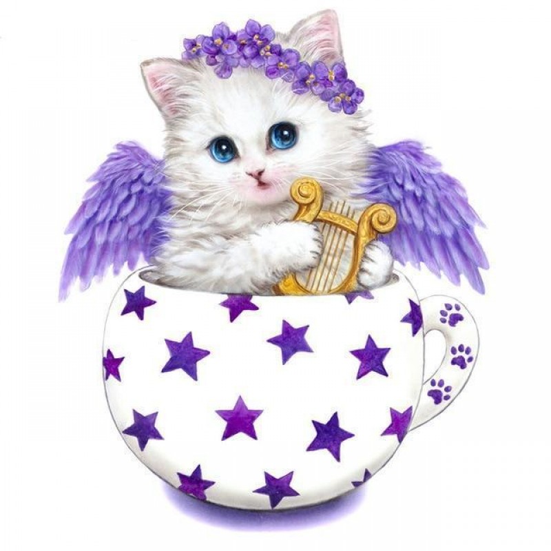 Angel Cartoon cat 5D...