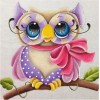 Small Purple Owl 5D DIY Paint By Diamond Kit