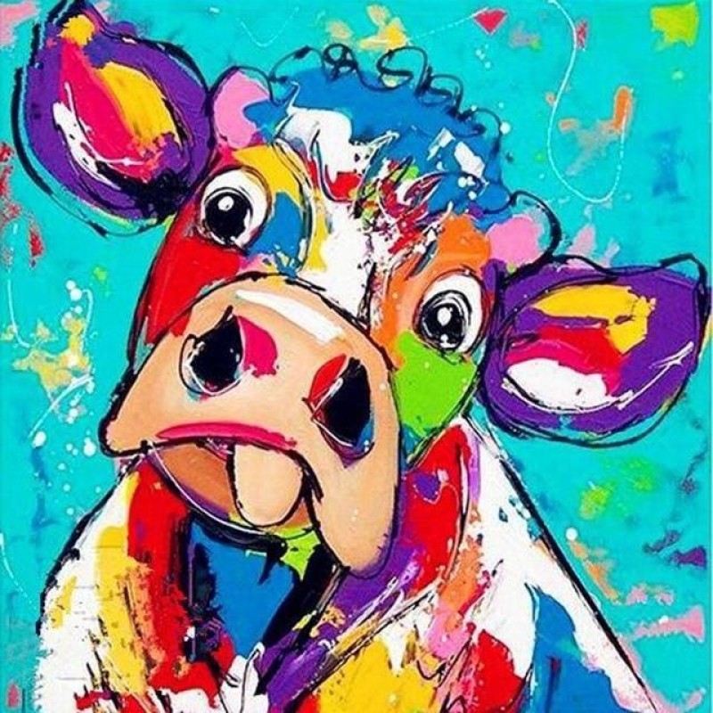 Colorful Funny Cow 5...