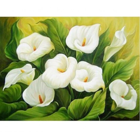 Classy White Flower 5D DIY Diamond Painting