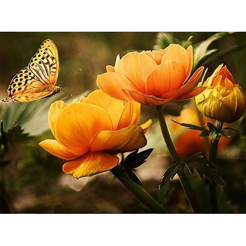 Butterfly With Flowe...