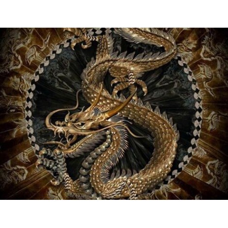 Chinese Dragon 5D DIY Paint By Diamond Kit