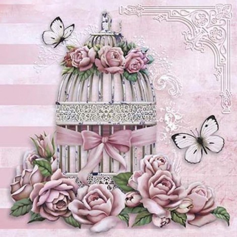 Vintage Flower Garden 5D DIY Paint By Diamond Kit