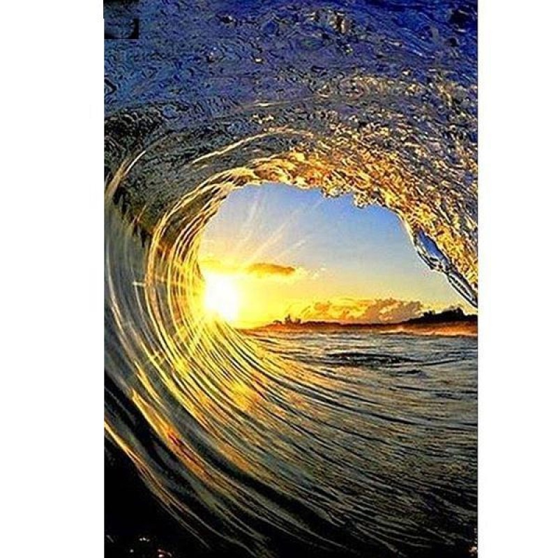 Sunset and Wave 5D D...