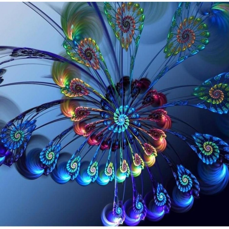 Peacock Feather Spir...