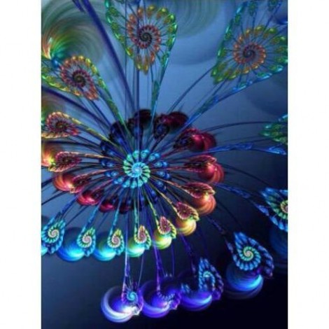 Ascending Fluorescent Flower 5D DIY Paint By Diamond Kit
