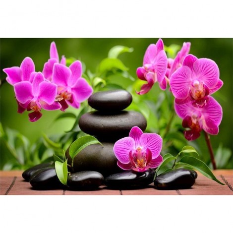 Orchid Stones 5D DIY Paint By Diamond Kit