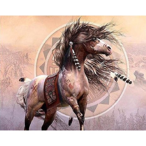 Bohemian Horse 5D DIY Paint By Diamond Kit