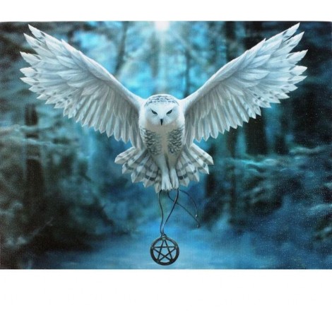 White Owl 5D DIY Paint By Diamond Kit