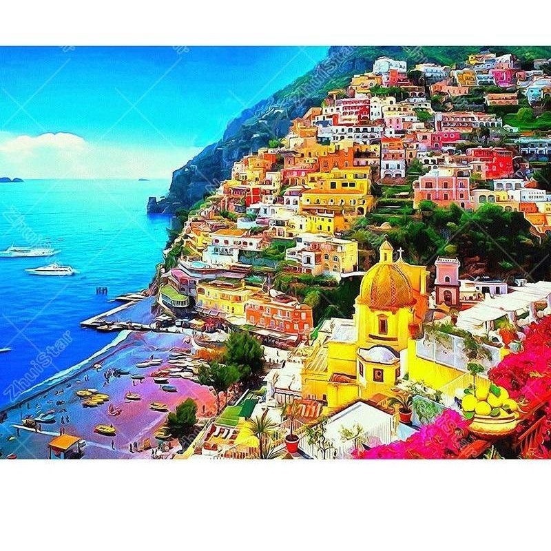 Town Scenery  5D DIY...