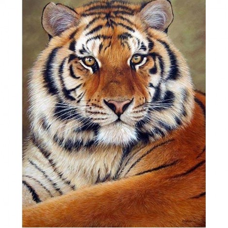 Brave Tiger 5D DIY Paint By Diamond Kit