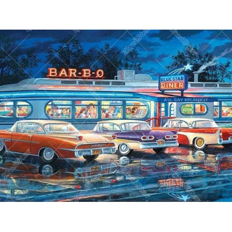 Vintage Car Party 5D DIY Paint By Diamond Kit