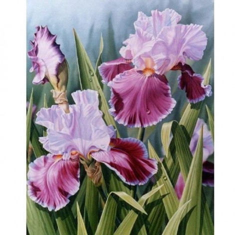 Beautiful Pink Flowers 5D DIY Paint By Diamond Kit