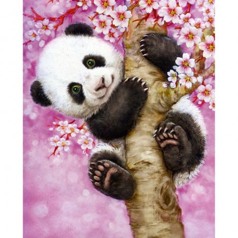 Panda Flower Tree 5D DIY Paint By Diamond Kit