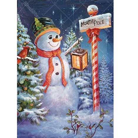 Cute Snowman 5D DIY Paint By Diamond Kit
