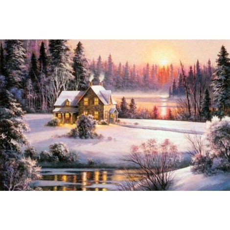Winter Landscape 5D DIY Paint By Diamond Kit