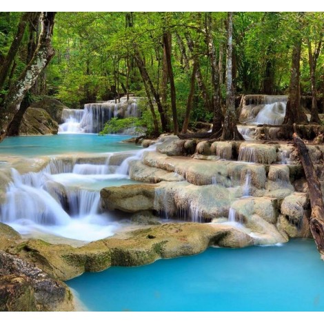 Waterfall Trees 5D DIY Paint By Diamond Kit