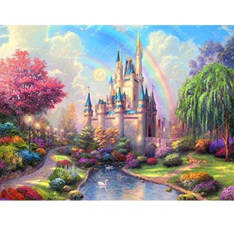 Cartoon Castle 5D DIY Paint By Diamond Kit