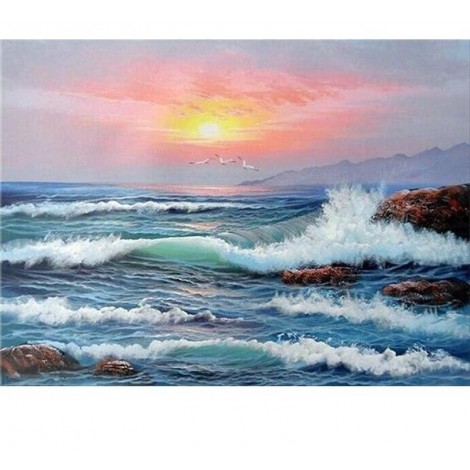 Sea Waves 5D DIY Paint By Diamond Kit