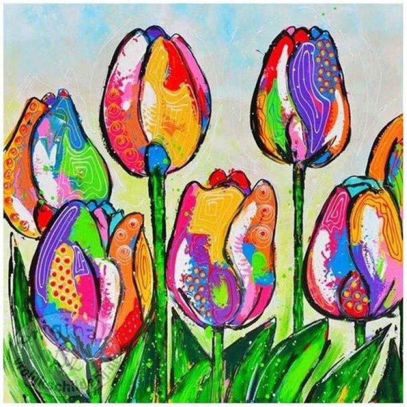Watercolour Tulips 5...