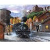Black Train 5D DIY Paint By Diamond Kit