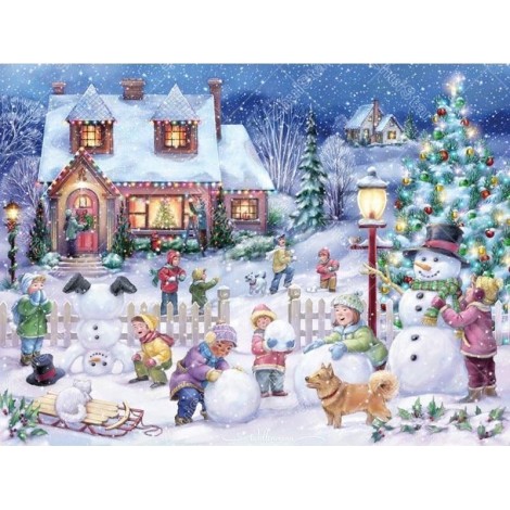 Christmas Town  5D DIY Paint By Diamond Kit