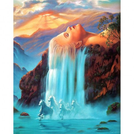 Waterfall Beauty 5D DIY Paint By Diamond Kit