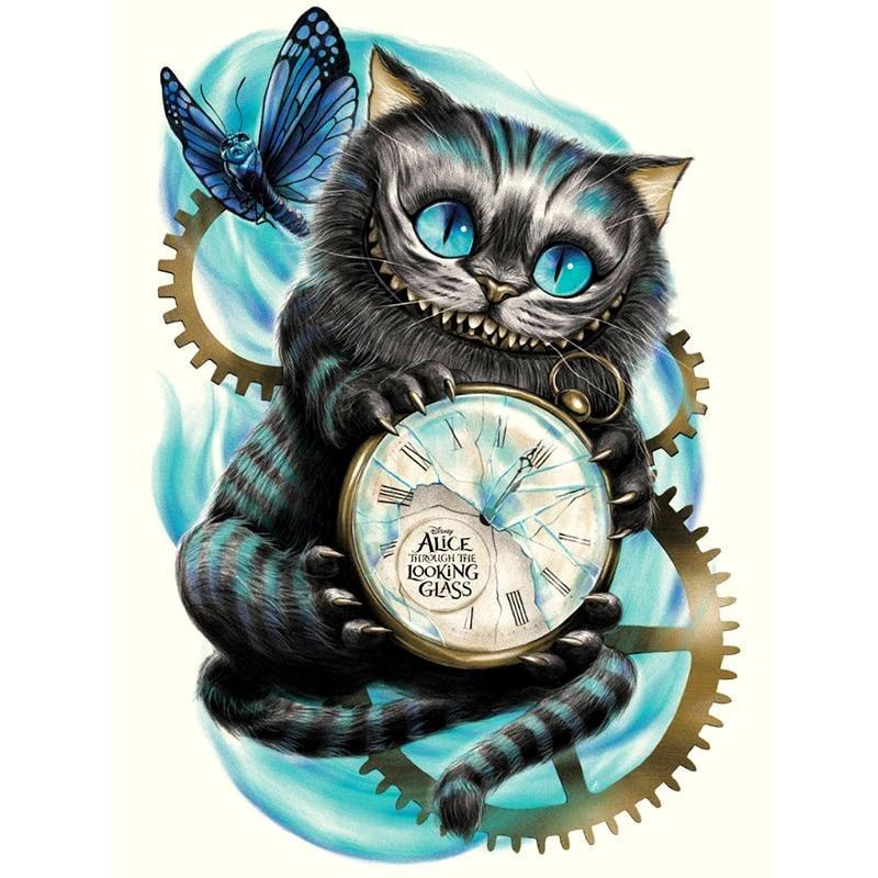Cartoon Cat Clock 5D...