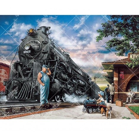 Train Town 5D DIY Paint By Diamond Kit