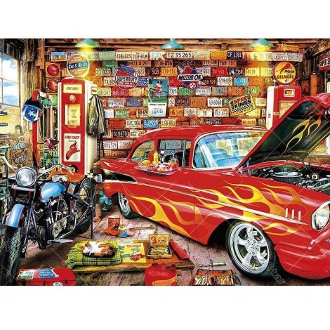 Car Modification 5D DIY Paint By Diamond Kit