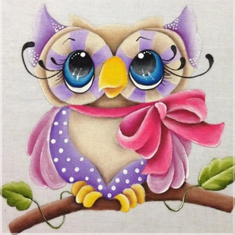 Cartoon Owl 5D DIY Paint By Diamond Kit