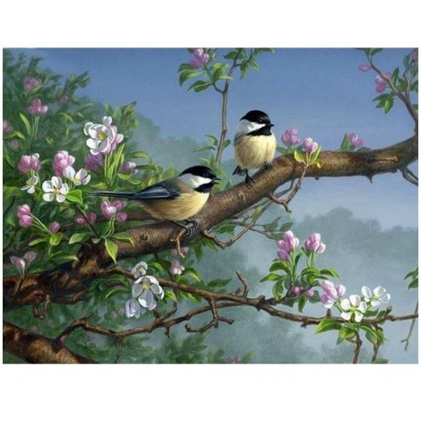 Birds & Flowers 5D DIY Paint By Diamond Kit