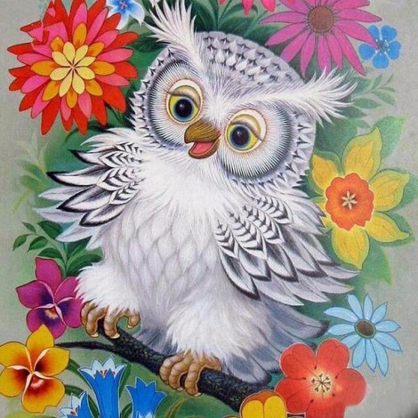 Calm Owl 5D DIY Paint By Diamond Kit