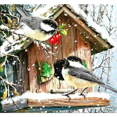 Snow Bird 5D DIY Paint By Diamond Kit