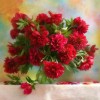 Red Peony Flowers 5D DIY Paint By Diamond Kit