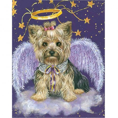 Angelic Dog 5D DIY Paint By Diamond Kit