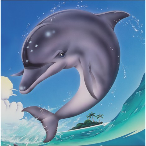 Jumping Little Dolphin 5D DIY Diamond Painting